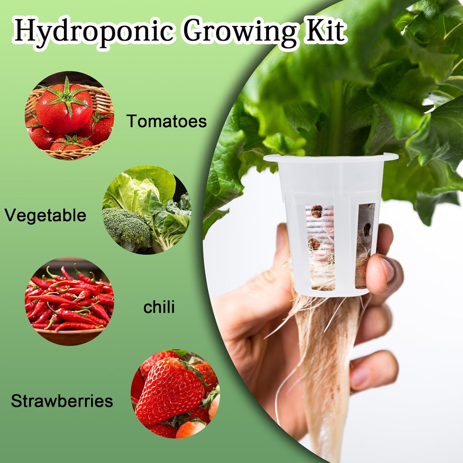 50  NET CUP POTS HYDROPONIC USE SYSTEM GROW KIT