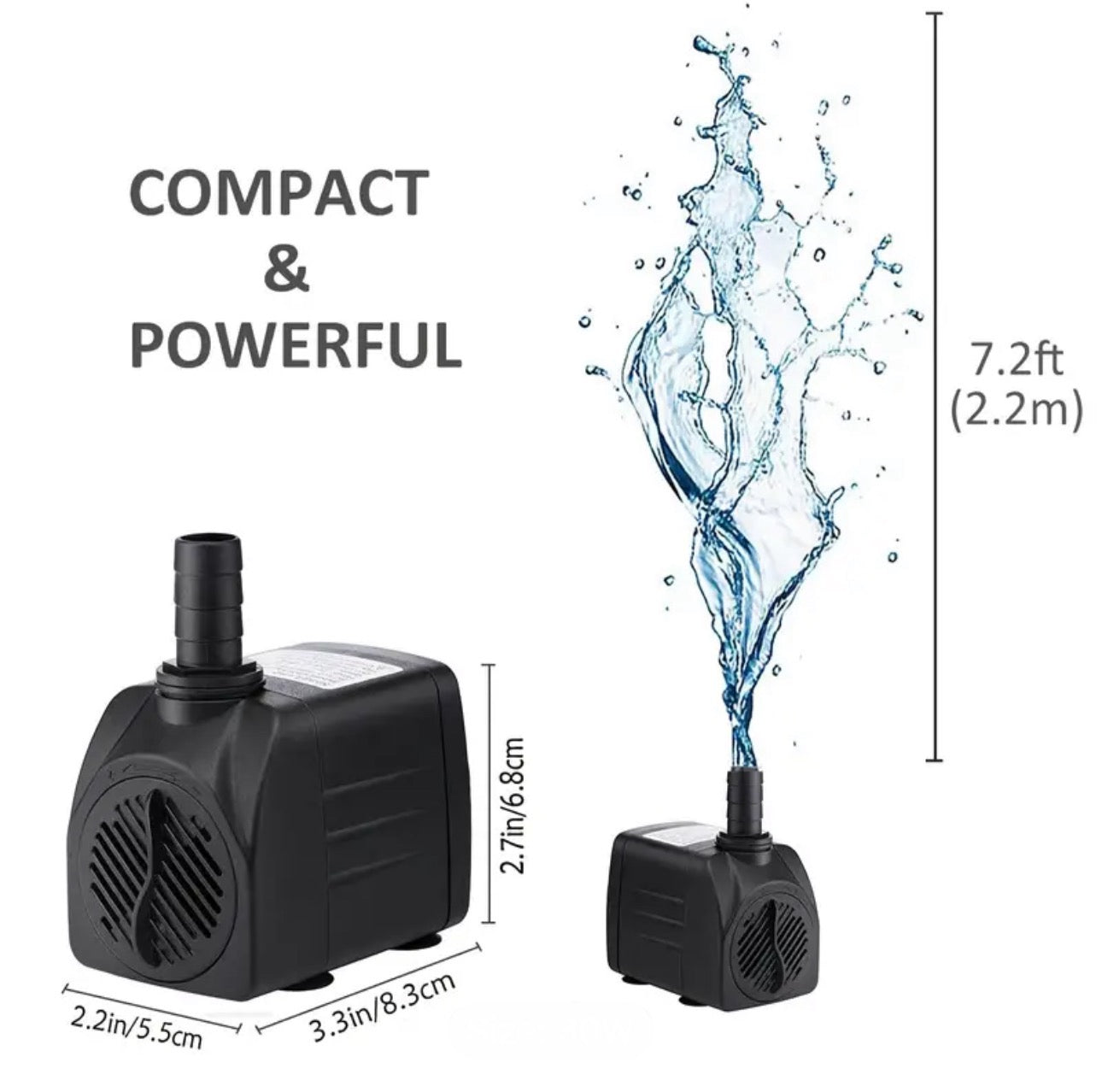SUBMERSIBLE PUMP 30W - 550GPH(2000L/H)