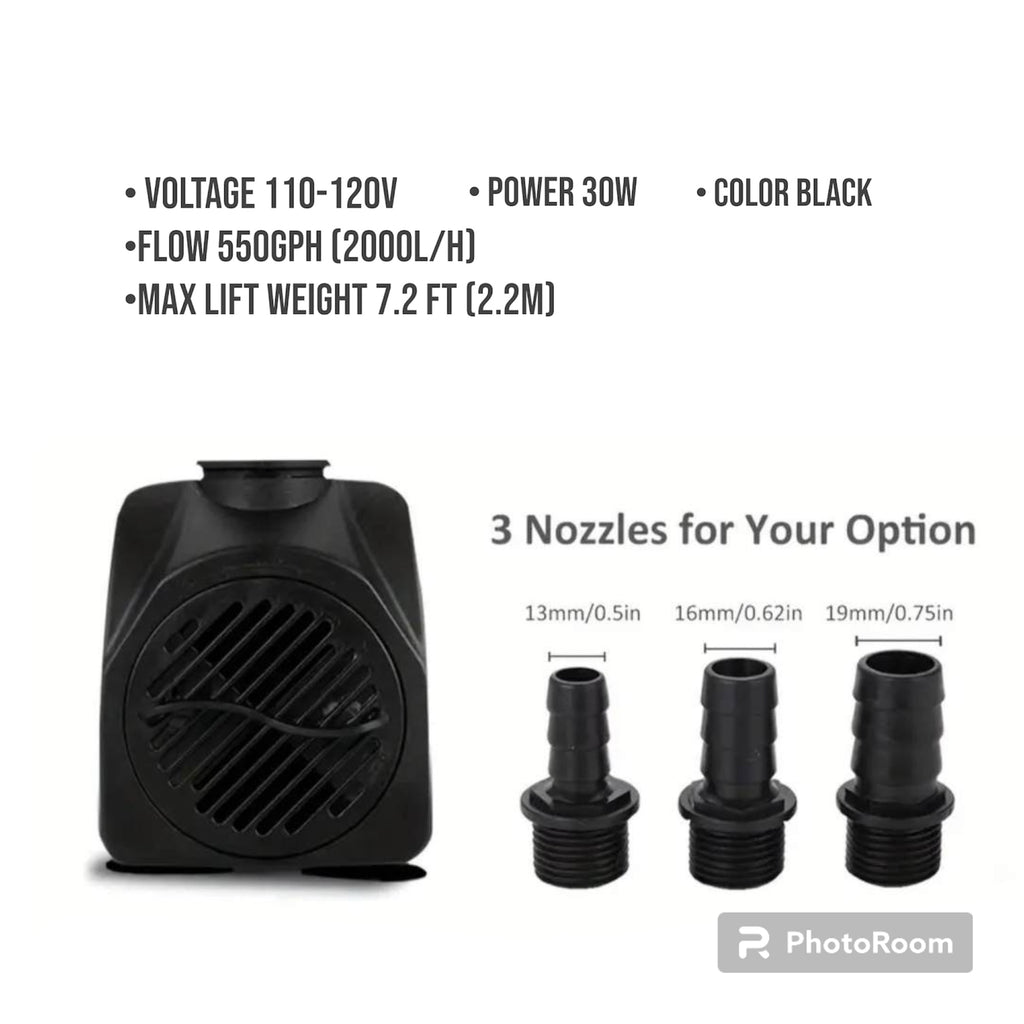 SUBMERSIBLE PUMP 30W - 550GPH(2000L/H)